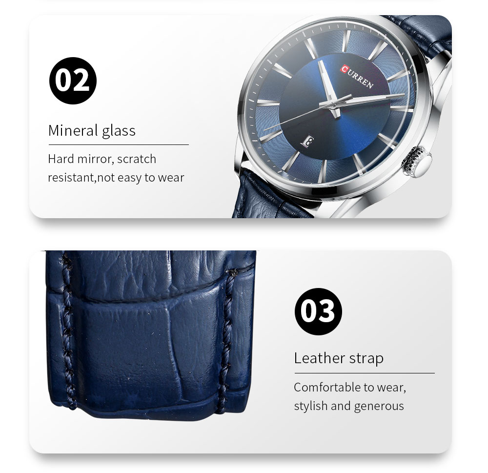 CURREN 8365 Quartz Watches Men's Watch Business Luxury Wristwatch Leather Waterproof Relogio Masculino Hot Sale