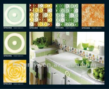 Foshan color crystal accents wall tiles border listello for your house decoration