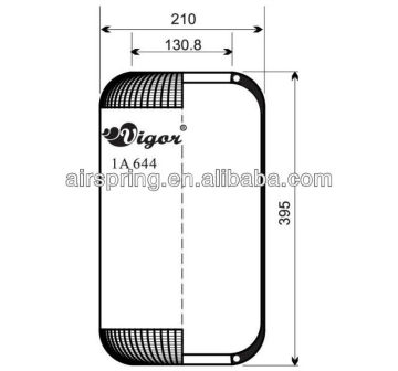 Air spring bellow for BPW DAF MAN VOLVO