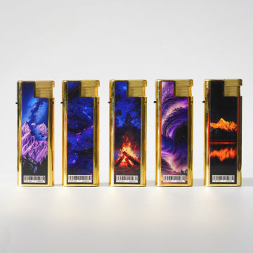 Jet Flame Huge UV Metal Cover Piezo Lighter