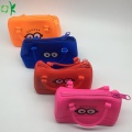 Mini bolsa de silicone bonito desenho animado moeda bolsa