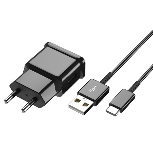 15W Wall Charger with USB-C Type-C Charger Cable