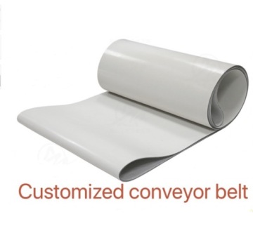 1280x175x1mm PVC White Transmission Conveyor Belt Food Industrial Belt