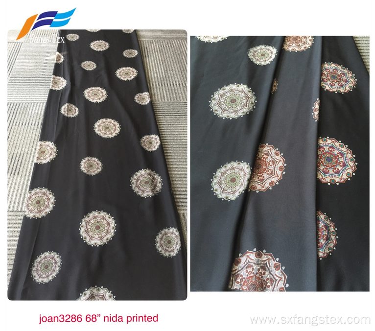 Custom Floral Printing 100% Ployester Abaya Nida Fabric