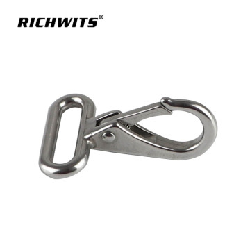 Stainless Steel Square Head Fixed Eye Snap Hook For 25mm Webbing Snap Hook