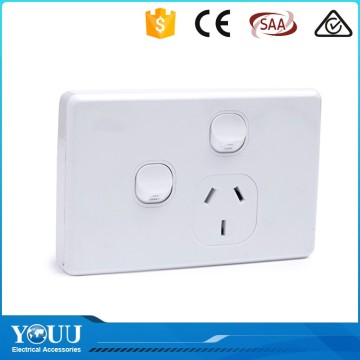 YOUU Alibaba Australia Type PC Double 13A Wall Switch Socket 250V 16A