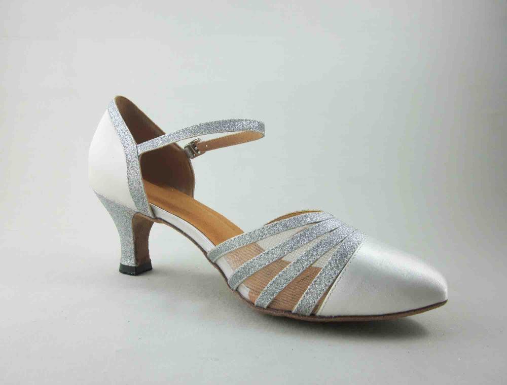 White Ballroom Dance Shoes 2 Inch Heel