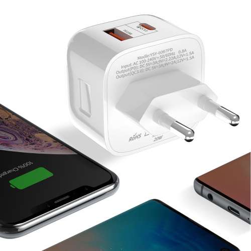 EU-Plug 20W QC3.0 USB-C PD-Ladegerät