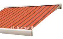 Residential folding arm awning