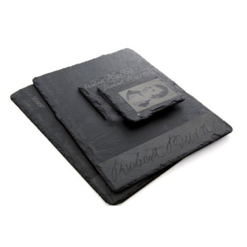 High-Quality Wholesale Natural Slate Food Plates: Premium Black Slate Serving Dishes