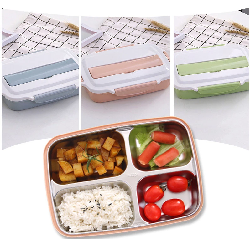 Microwave Safe 3 Compartment Worker Food Lunch Box