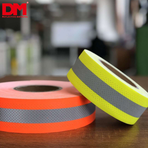 Fluo Lime Glass-bead Reflektif Vest Potong 5cm UL NFPA2112