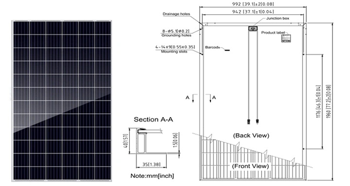 High Efficiency Poly 300 W Solar Panels