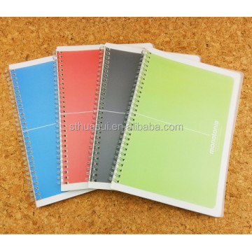 Plastic Cover Spiral Notebook A5 PP Spiral Notepad