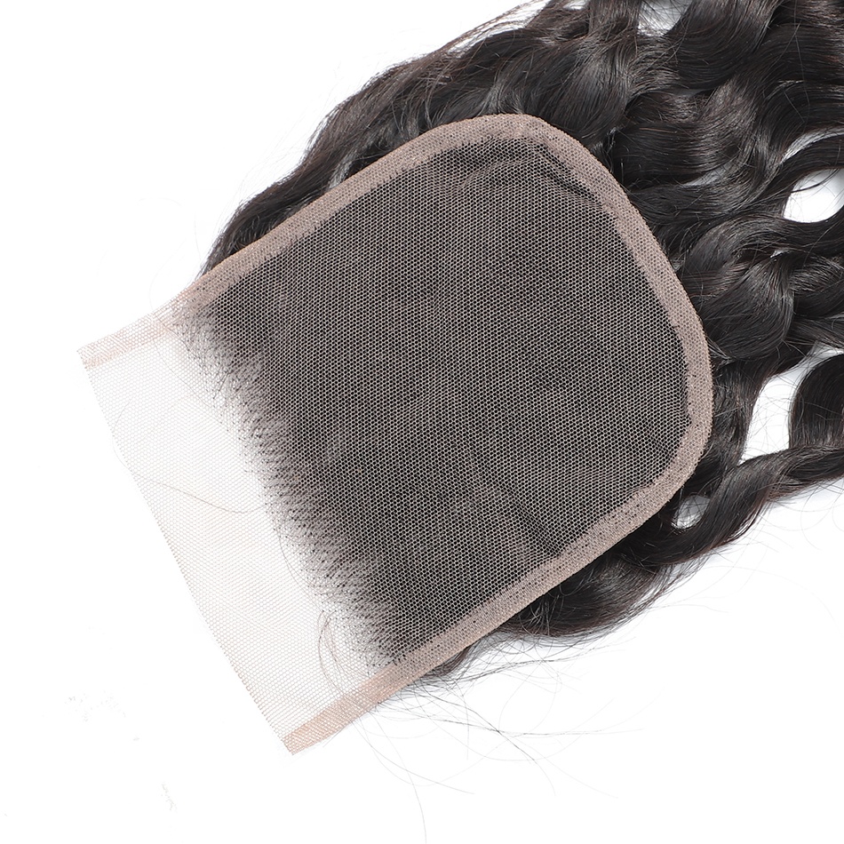 Brazilian Virgin Human Hair Closure Water Wave 4x4 Lace Closure