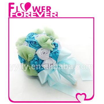 China Products Blue Silk Flowers Wedding Bouquets