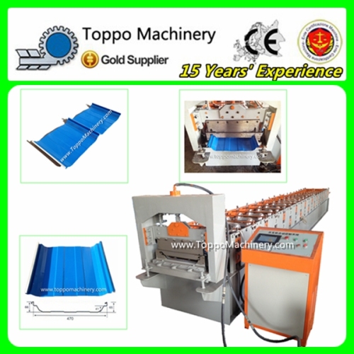 High Rib Color Coated Metal Roofing Tile Sheet Roll Forming Machine