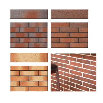 Red Clay Terracotta Outdoor Wall Tiles: Clinker Wall Split Tile Designs for Exterior Walls