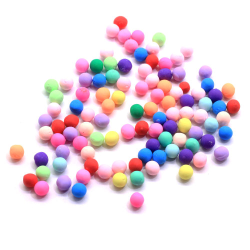 Wholesale Mixed Color No Hole Round Beads Colorful Round Ball Polymer Clay Artificial Accessories Clay Decor Or Craft Making DIY