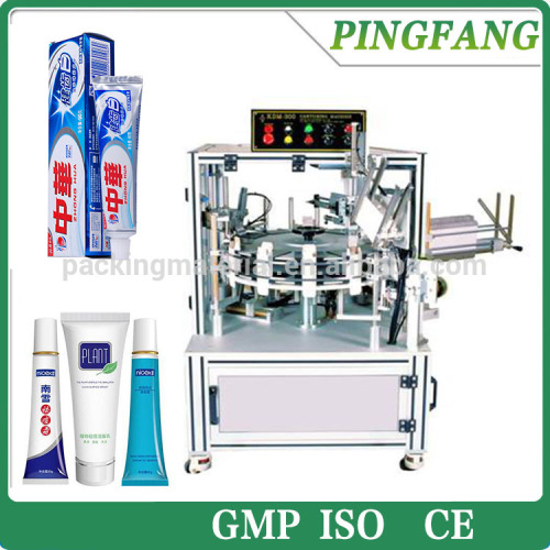 Semi-automatic Rotating Carton Box Packing Machine for Tube, Bottle and Blister