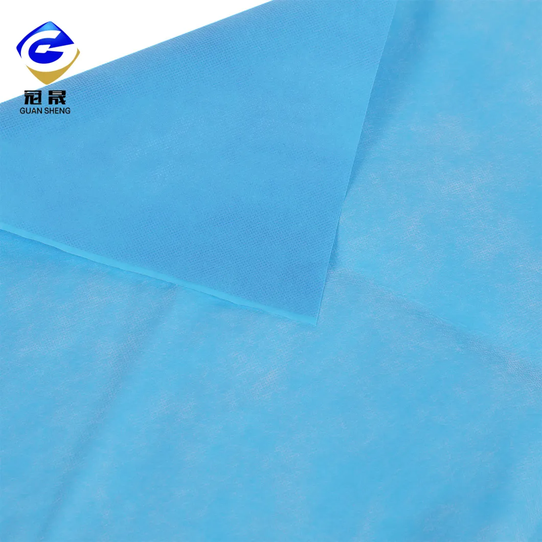 Waterproof SMS PP+PE Spunbond Nonwoven Fabric for Medical Material