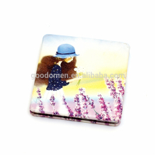 Fancy pocket mirror round, double sided plastic compact mirror