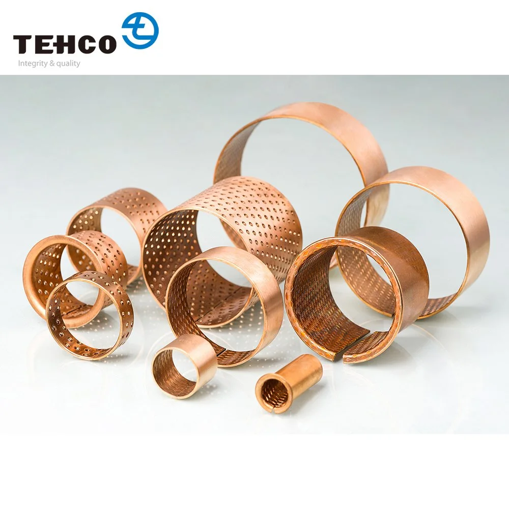 Copper Alloy CuSn8P and Graphite with Oil Socket Good Performance Wrapped Bronze Bushing.