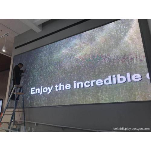 Ultra slim LED glass curtain display P7.81
