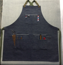 Barber apron, criss cross bib apron for barbershop