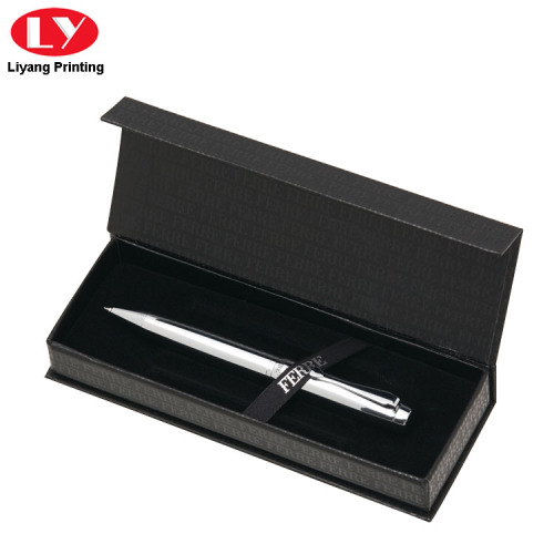 Single Pen Packaging Magnet Black Pen Box