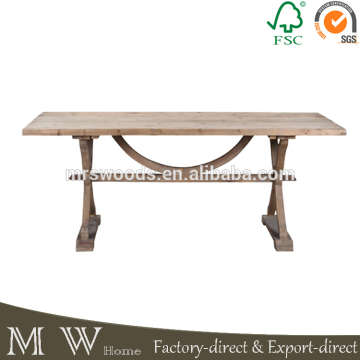 french natural wooden dining table, reclaimed wooden dining table, wooden dining table