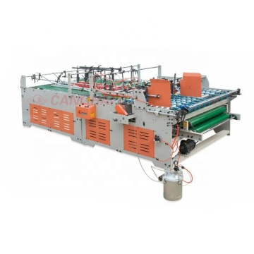 Semiautomatic carton folder gluer bottom lock machine