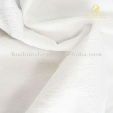 Knitted White Color 100% Polyester Mercerized Sportswear Fabric