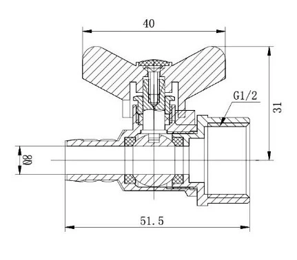 Brass Gas Ball Valve 1/4''-1''inch with Ce Certificate