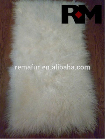 Tibet Lamb Fur Plates/ Mongolian Lamb fur plates in Natural White Color