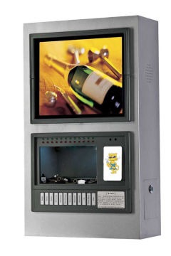 Multimedia Wall Mounted Advertising Cell Mobile Phone Charge Kiosk Stations