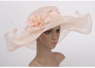 15cm Soft Brim Ladies Tea Party Hats / Pink Tea Party Hats