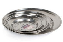 10PCS Stainless Steel Dinner Dishes Plates