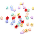 Hot sale Colorful Mini Flower Shaped Resin Cabochon For Handmade Craft Bedroom Ornaments Girls Garment Accessory Beads