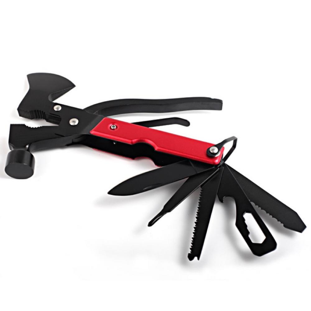 Outdoor Tool Multi-function Hammer Camping Safety Multi-purpose Tool 17 in 1 Tool Folding Knife Pliers