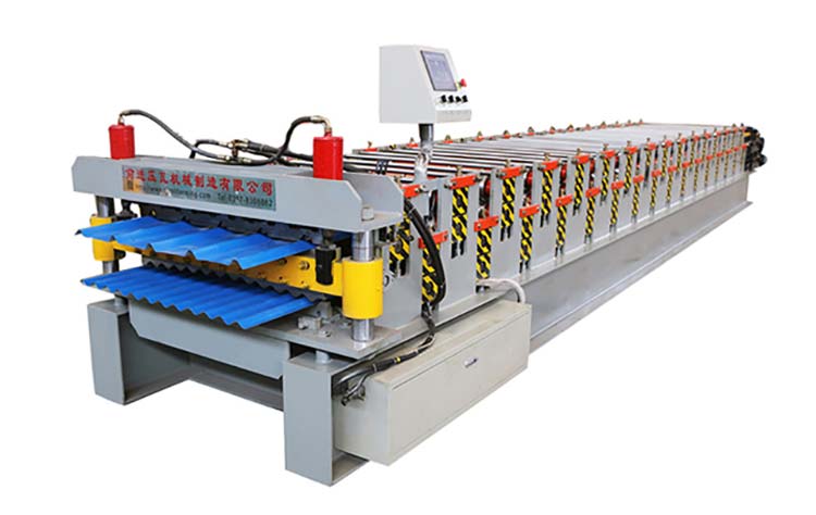 Low price double layer Adjustable Profile Roof Tile roll forming machine