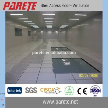 Steel access floor panels for ventilation