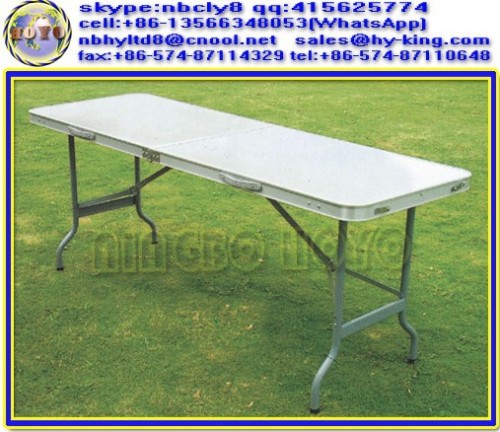 Outdoor resin folding table , picnic tables for sale , folding plastic tables with handle