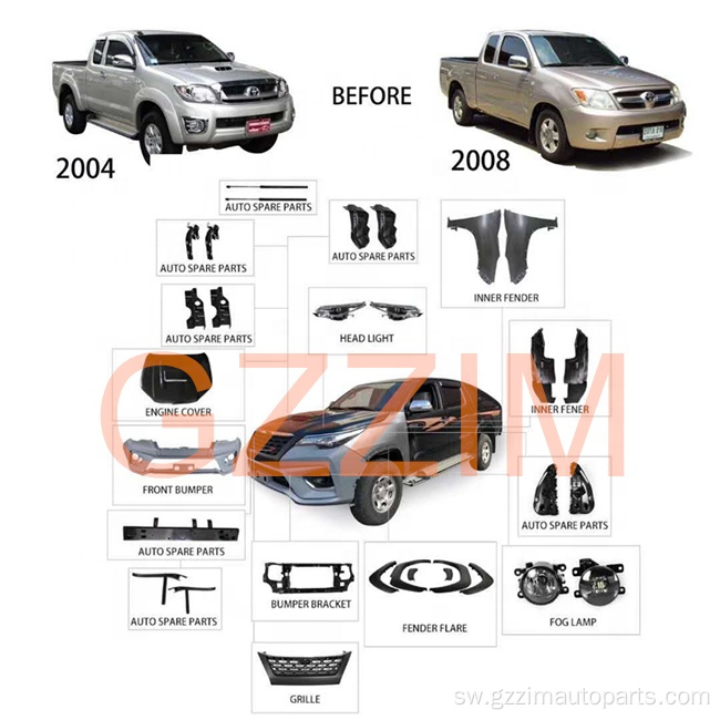 Fortuner 2004 2008 2012 Boresha BodyKit