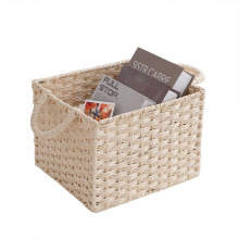 Rectangular Braided Paper Rope Baskets - Wholesaler for Toy, Gift, Fruit Storage Baskets