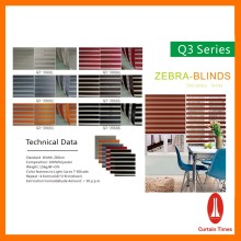 Blackout sheer zebra roller blinds/ sheer zebra roller shade