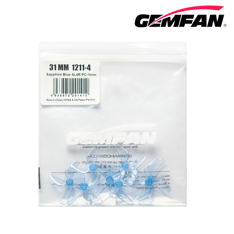 GEMFAN 31mm 1211 4-Blade Propeller for RC FPV Freestyle Tinywhoop Micro Drones
