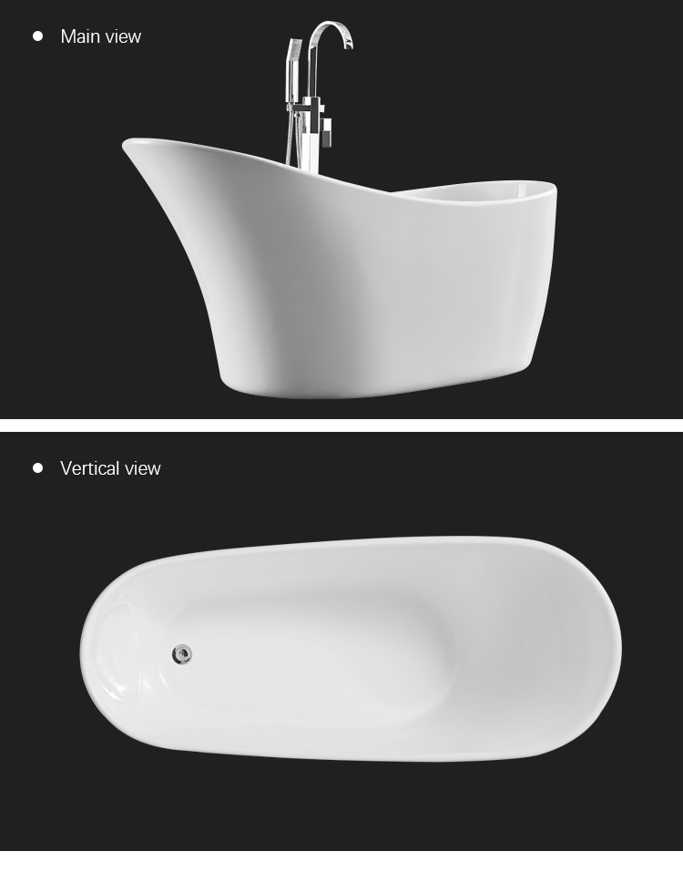 Modern Hotel Project American Standard Freestanding Bathroom Acrylic One Person Soaking CUPC Bath Tub Bathtub