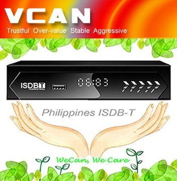 VCAN1047 Philippines Home ISDB-T Digital TV Receiver box TV Plus black box MPEG4 HDMI USB PVR Remote