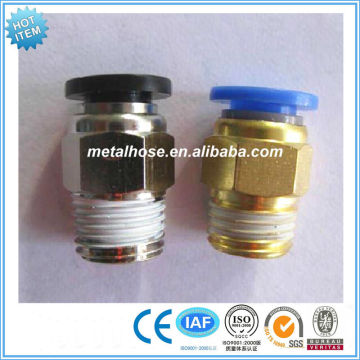 Hexagon air hose connector/pneumatic fittings/PC male threaded straight